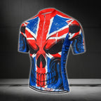 Skull UK Flag Cycling Short Sleeve Men's Jersey, Skull UK Team Cycling Jersey CG0480