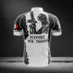 Black And White Canada Flag Cycling Short Sleeve Jersey For Mens, Patriotic Canada Cycling Jerseys CG0099