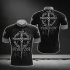 Forgiven Cross Cycling Short Sleeve Jersey For Men, Cross Christian Cycling Jerseys CG0481