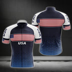 USA Flag Cycling Short Sleeve Jersey Mens, Patriotic Cycling Jerseys CG0102