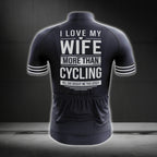 I Love My Wife More Than Cycling Funny Cycling Short Sleeve Jersey For Husband, Funny Husband Cycling Jerseys CG0255