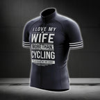 I Love My Wife More Than Cycling Funny Cycling Short Sleeve Jersey For Husband, Funny Husband Cycling Jerseys CG0255