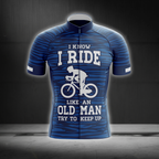 I Know I Ride Like An Old Man Try To Keep Up Cycling Short Sleeve Jersey For Men, Funny Cycling Jersey CG0853