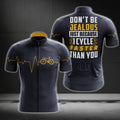 Don't Be Jealous Just Because I Cycle Faster Than You Short Sleeve Men's Cycling Jersey, Funny Cycling Jersey Mens CG0256