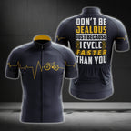 Don't Be Jealous Just Because I Cycle Faster Than You Short Sleeve Men's Cycling Jersey, Funny Cycling Jersey Mens CG0256