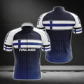 Finland Flag Men's Cycling Short Sleeve Jerseys, Finland Patriotic Cycling Jerseys CG0144