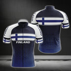 Finland Flag Men's Cycling Short Sleeve Jerseys, Finland Patriotic Cycling Jerseys CG0144