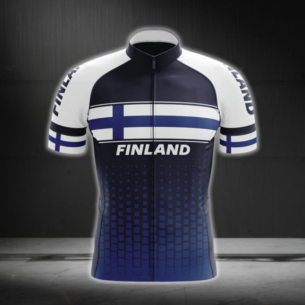Finland Flag Men's Cycling Short Sleeve Jerseys, Finland Patriotic Cycling Jerseys CG0144