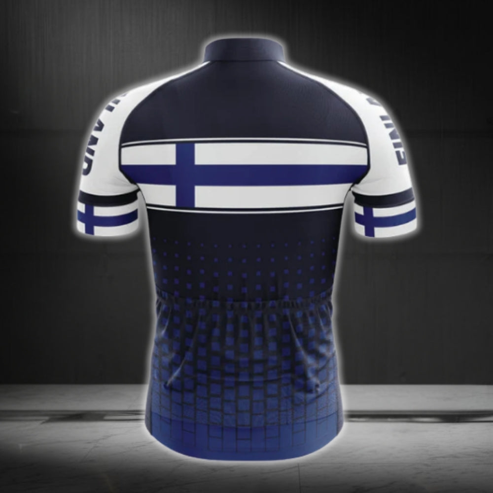 Finland Flag Men's Cycling Short Sleeve Jerseys, Finland Patriotic Cycling Jerseys CG0144