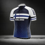 Finland Flag Men's Cycling Short Sleeve Jerseys, Finland Patriotic Cycling Jerseys CG0144