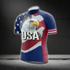 American Eagle Cycling Short Sleeve Jersey For Mens, Eagle Patriotic Cycling Jersey CG0103
