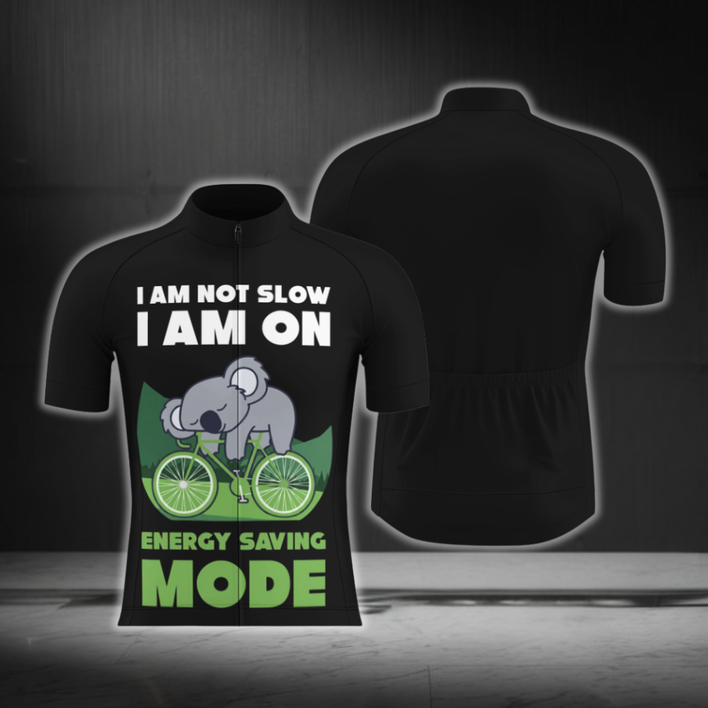 I Am Not Slow I Am On Energy Saving Mode Koala Cycling Jersey Short Sleeve Men, Funny Koala Cycling Jersey CG0881