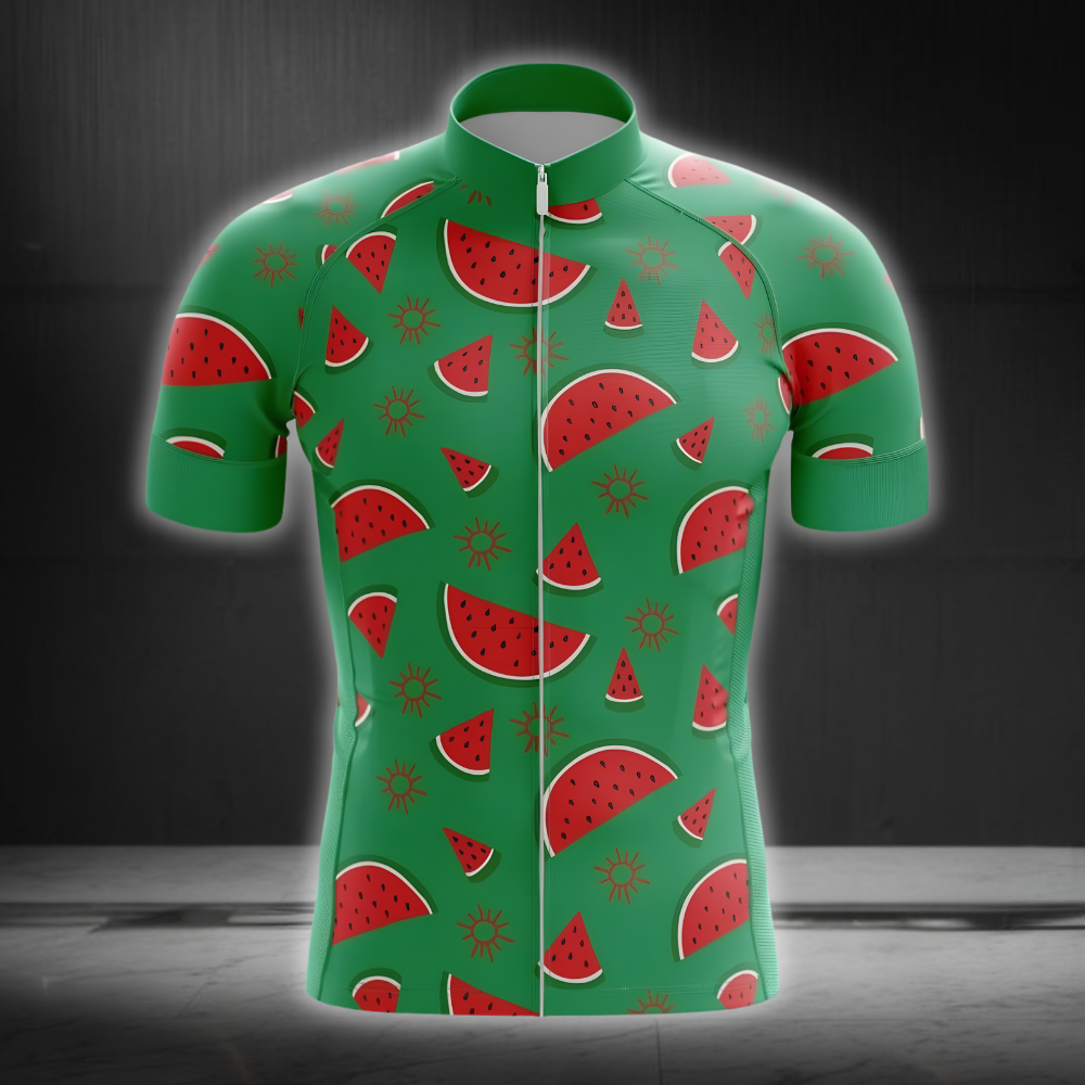 Watermelon Cycling Short Sleeve Jersey For Men, Watermelon Cycling Jersey CG0829