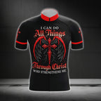 I Can Do Any Things Through Christ Who Strengthens Me Men's Short Sleeve Cycling Jersey, Cycling Jerseys For Christian CG0483