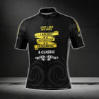 Just Like My Bike I'm Not Getting Older I'm Becoming A Classic Short Sleeve Cycling Jersey Mens, Black And Yellow Cycling Jerseys CG0691