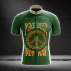 Make Beer Not War Men's Cycling Short Sleeve Jersey, Beer Cycling Jerseys CG0104