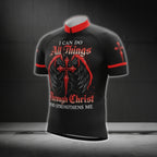 I Can Do Any Things Through Christ Who Strengthens Me Men's Short Sleeve Cycling Jersey, Cycling Jerseys For Christian CG0483