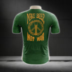 Make Beer Not War Men's Cycling Short Sleeve Jersey, Beer Cycling Jerseys CG0104