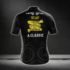 Just Like My Bike I'm Not Getting Older I'm Becoming A Classic Short Sleeve Cycling Jersey Mens, Black And Yellow Cycling Jerseys CG0691