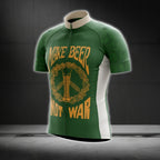 Make Beer Not War Men's Cycling Short Sleeve Jersey, Beer Cycling Jerseys CG0104