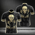 Ride Or Die Skull Cycling Jersey Short Sleeve Mens, Skull Cycling Jerseys For Men CG0146