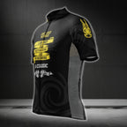 Just Like My Bike I'm Not Getting Older I'm Becoming A Classic Short Sleeve Cycling Jersey Mens, Black And Yellow Cycling Jerseys CG0691