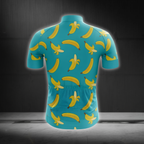 Banana Cyan Cycling Short Sleeve Jersey For Men, Banana Lovers Cycling Jersey CG0855
