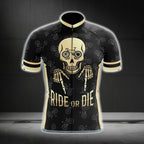 Ride Or Die Skull Cycling Jersey Short Sleeve Mens, Skull Cycling Jerseys For Men CG0146