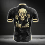 Ride Or Die Skull Cycling Jersey Short Sleeve Mens, Skull Cycling Jerseys For Men CG0146