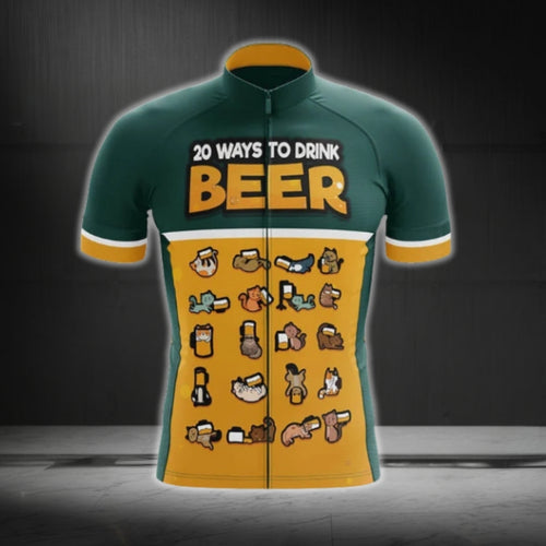 20 Ways To Drink Beer Cycling Short Sleeve Jersey Mens, Beer Funny Cycling Jerseys CG0105