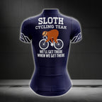 Sloth Cycling Team We'll Get There When We Get There Women's Cycling Short Sleeve Jerseys, Sloth Funny Cycling Jerseys For Ladies CZ0109