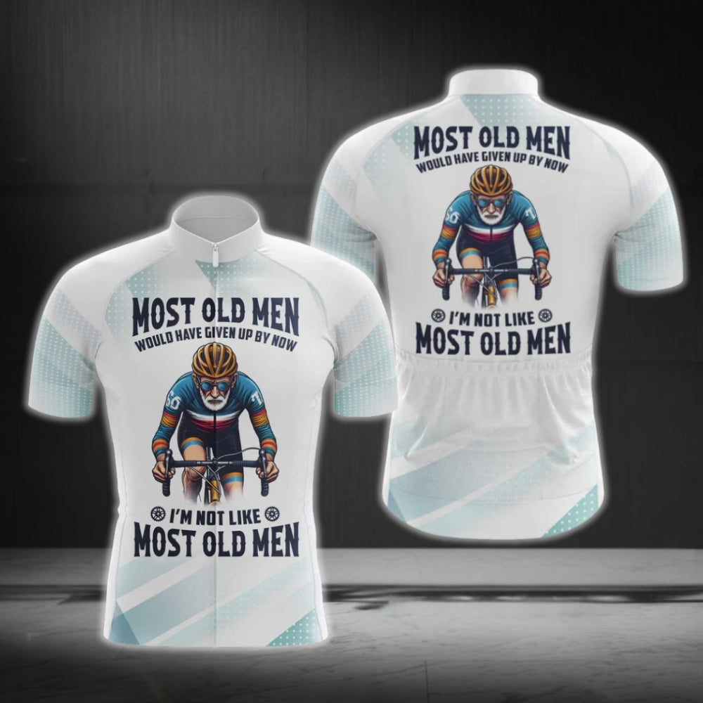 Most Old Man Would Have Given Up By Now I'm Not Like Most Old Men Short Sleeve Cycling Jersey For Men, Funny Old Man Cycling Jerseys CG0485