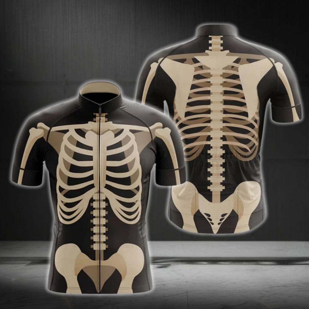 Skeleton Cycling Jersey Short Sleeve For Men, Skeleton Cycling Jerseys CG0147