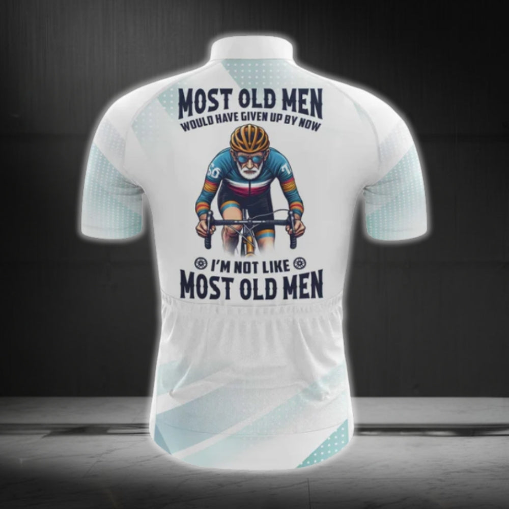 Most Old Man Would Have Given Up By Now I'm Not Like Most Old Men Short Sleeve Cycling Jersey For Men, Funny Old Man Cycling Jerseys CG0485