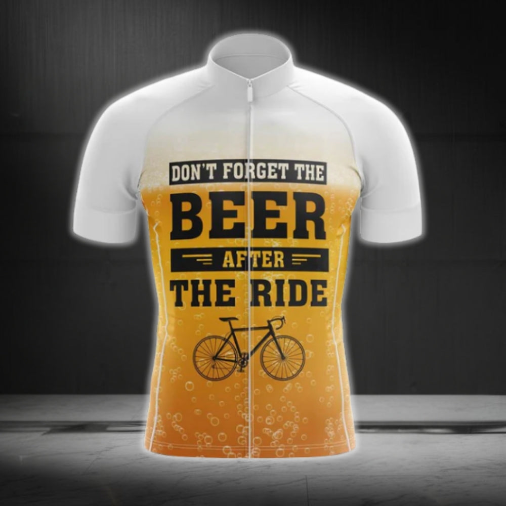 Don't Forget Beer After The Ride Cycling Short Sleeve Jersey For Men, Beer Funny Cycling Jerseys CG0106