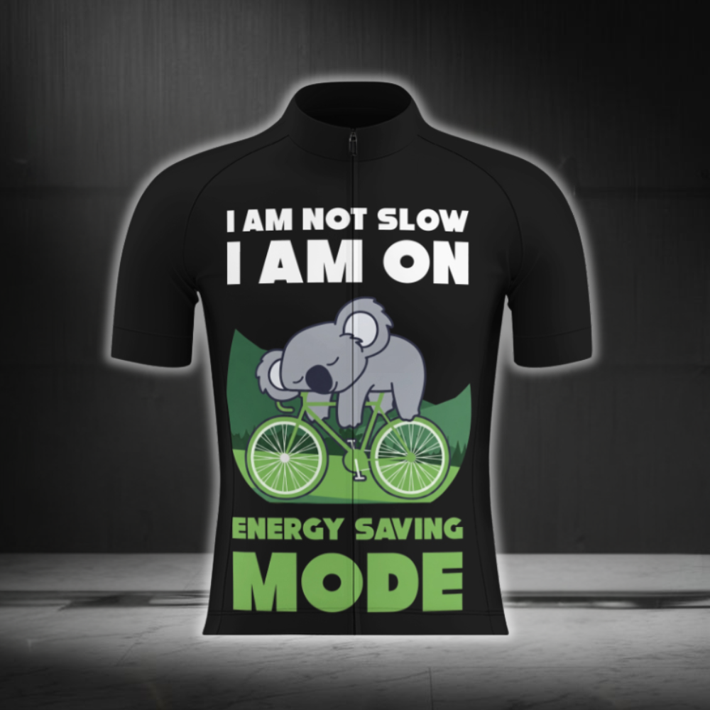 I Am Not Slow I Am On Energy Saving Mode Koala Cycling Jersey Short Sleeve Men, Funny Koala Cycling Jersey CG0881