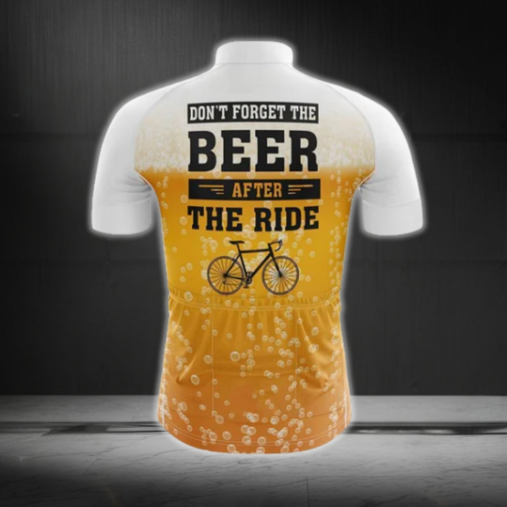 Don't Forget Beer After The Ride Cycling Short Sleeve Jersey For Men, Beer Funny Cycling Jerseys CG0106