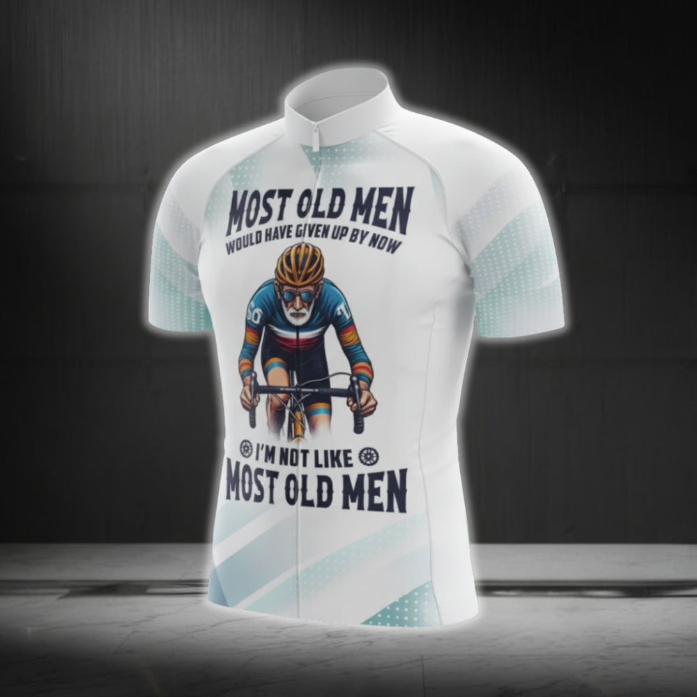 Most Old Man Would Have Given Up By Now I'm Not Like Most Old Men Short Sleeve Cycling Jersey For Men, Funny Old Man Cycling Jerseys CG0485