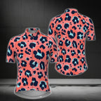 Pink Leopard Cycling Short Sleeve Jersey Womens, Leopard Cycling Jersey For Ladies CZ0107