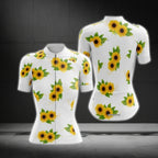 Sunflower Cycling Short Sleeve Jersey For Ladies, Sunflower Cycling Jerseys CG0639