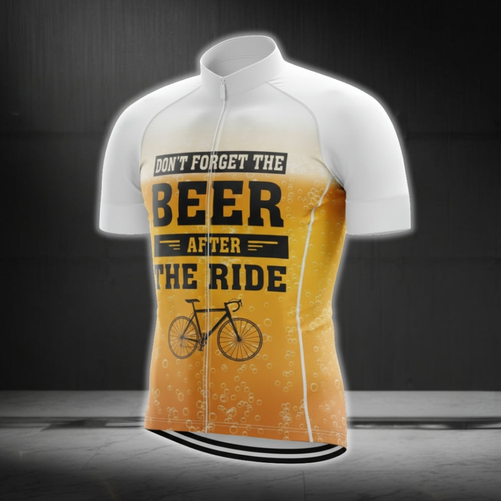 Don't Forget Beer After The Ride Cycling Short Sleeve Jersey For Men, Beer Funny Cycling Jerseys CG0106