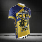 Never Underestimate An Old Man With A Bicycle Custom Name Short Sleeve Cycling Jersey, Custom Funny Cycling Jerseys CG0693