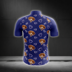 Custom Pet Face Men's Heart Parttern Cycling Short Sleeve Jersey, Custom Photo Pet Cycling Jersey CG0857