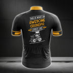 This Is What An Awesome Grandpa Looks Like Men's Cycling Short Sleeve Jersey, Funny Grandpa Cycling Jerseys CG0148