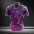 Purple Octopus Cycling Short Sleeve Jersey For Mens, Octopus Lovers Cycling Jerseys CG0108