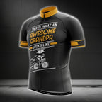 This Is What An Awesome Grandpa Looks Like Men's Cycling Short Sleeve Jersey, Funny Grandpa Cycling Jerseys CG0148