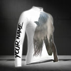 Custom Name Horse Women's Cycling Long Sleeve Jersey, Custom Horse Cycling Jerseys CG0695