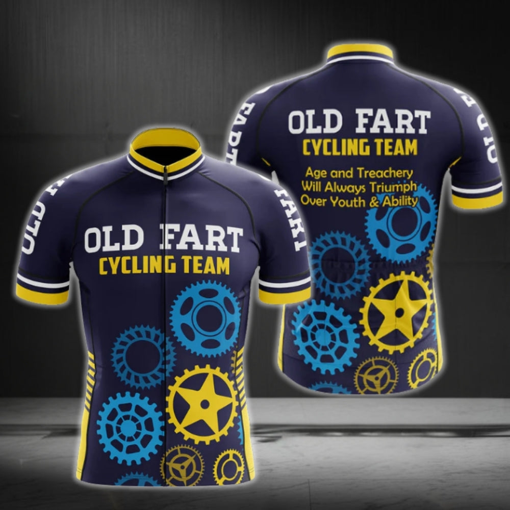 Old Fart Cycling Team Men's Short Sleeve Cycling Jerseys, Funny Cycling Jerseys CG0088
