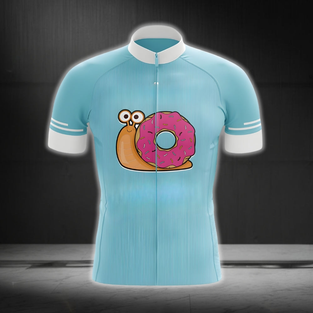 Snail Donut Cycling Jersey Short Sleeve Men, Funny Snail Cycling Jersey For Mens CZ0106