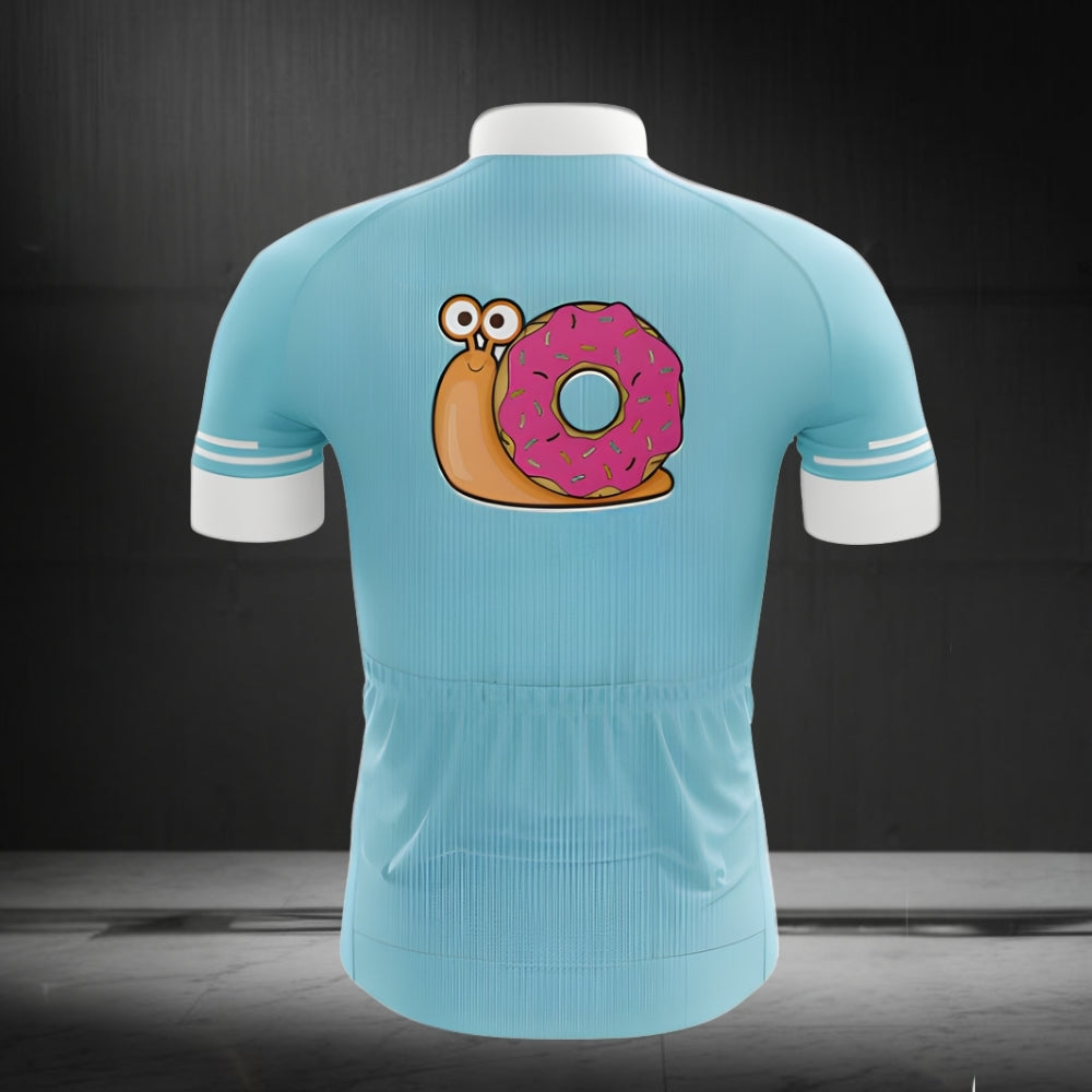 Snail Donut Cycling Jersey Short Sleeve Men, Funny Snail Cycling Jersey For Mens CZ0106